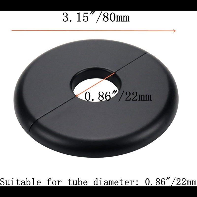 Silvery Self Adhesive Wall Split Flange Escutcheon For 22mm Pipe Cover - Image 3
