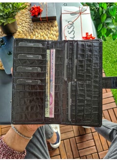 VISSO 701 Leather Phone Compartment Personalized Men's and Women's Large Size Wallet  - Image 2