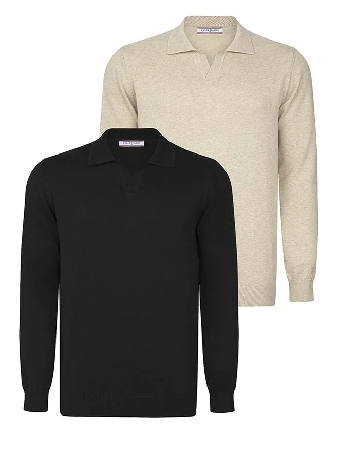 Pullover with Polo Collar Pack of 2