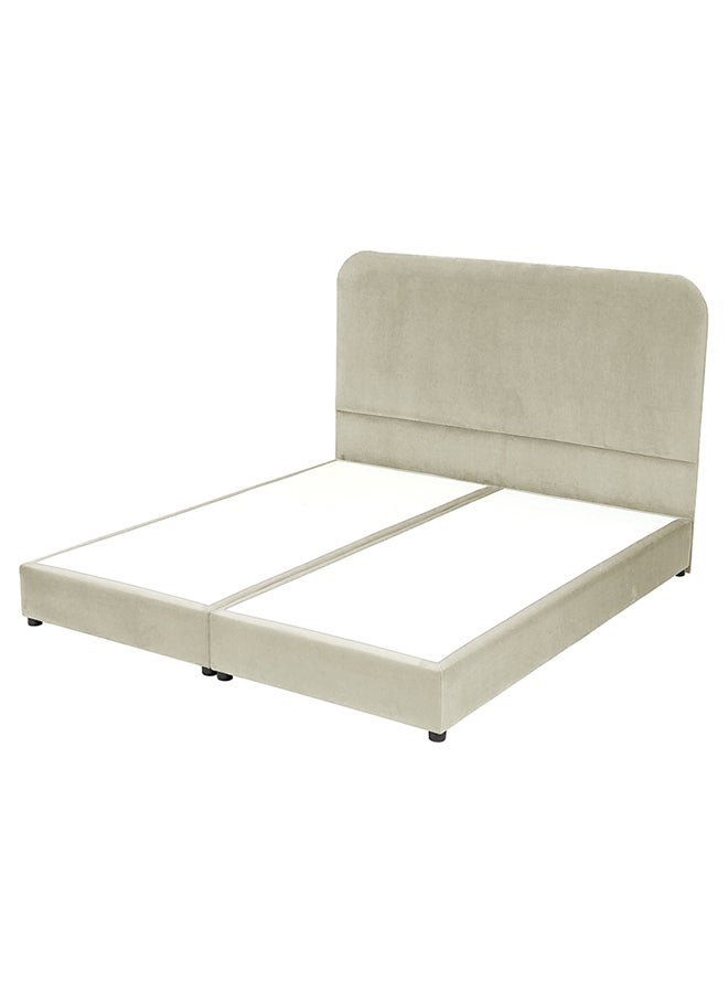 House One Leen | Velvet Bed Frame - Beige - Image 2
