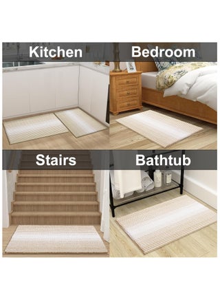 Bathroom Mat Rug, 50x120cm Extra Soft and Absorbent Microfiber Bath Mat Rug, Non-Slip Plush Shaggy Bath Carpet, Machine Wash Dry - view 5