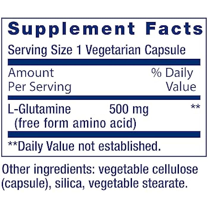 Life Extension لايف إكستينشن L-جلوتامين، 500 ملغ L-جلوتامين، حمض أميني، يدعم صحة العضلات وصحة المناعة، خالي من الغلوتين، غير معدل وراثيًا، 100 كبسولة نباتية - Image 3