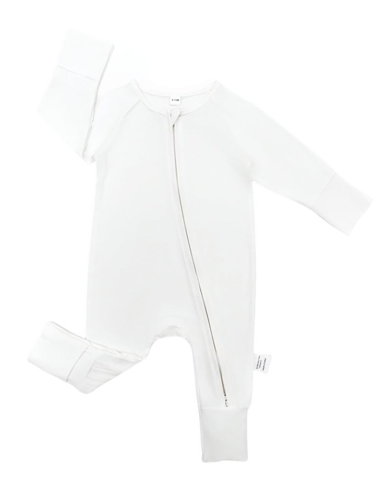 Bow Dream Baby Bamboo Rayon Romper Girl Footless Viscose Newborn Infant Footie Outfits Mitten Cuffs Toddler Boy Clothes White Sun Mushroom 18-24 Months - Image 5