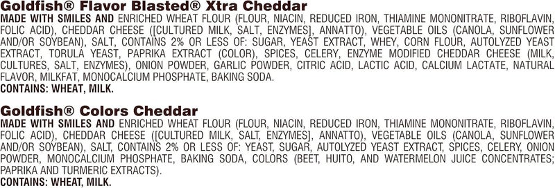 Goldfish Dynamic Duo Variety Pack, Colors Cheddar & Flavor Blasted Xtra Cheddar, Snack Packs, 20 Ct - Image 3