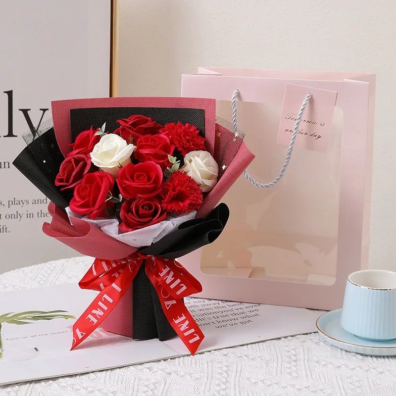 Bluejw Eternal Roses Soap Flowers – Long-Lasting Dried Plants Bouquet for Valentine's Day, Mother's Day, Christmas, Graduation & New Year Gifts - Image 5
