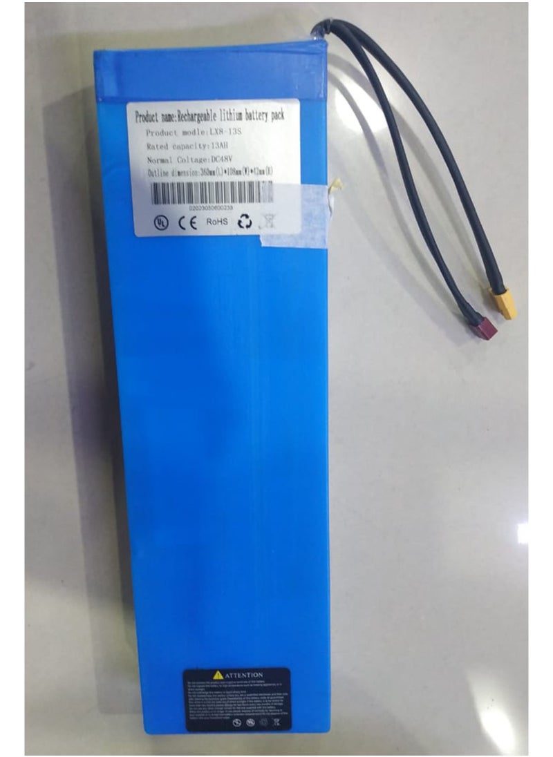 Generic - E-Scooter Battery 48V 13AH Lithium Battery Pack Suitable for 200W-100W E-Bike Motor - Image 1