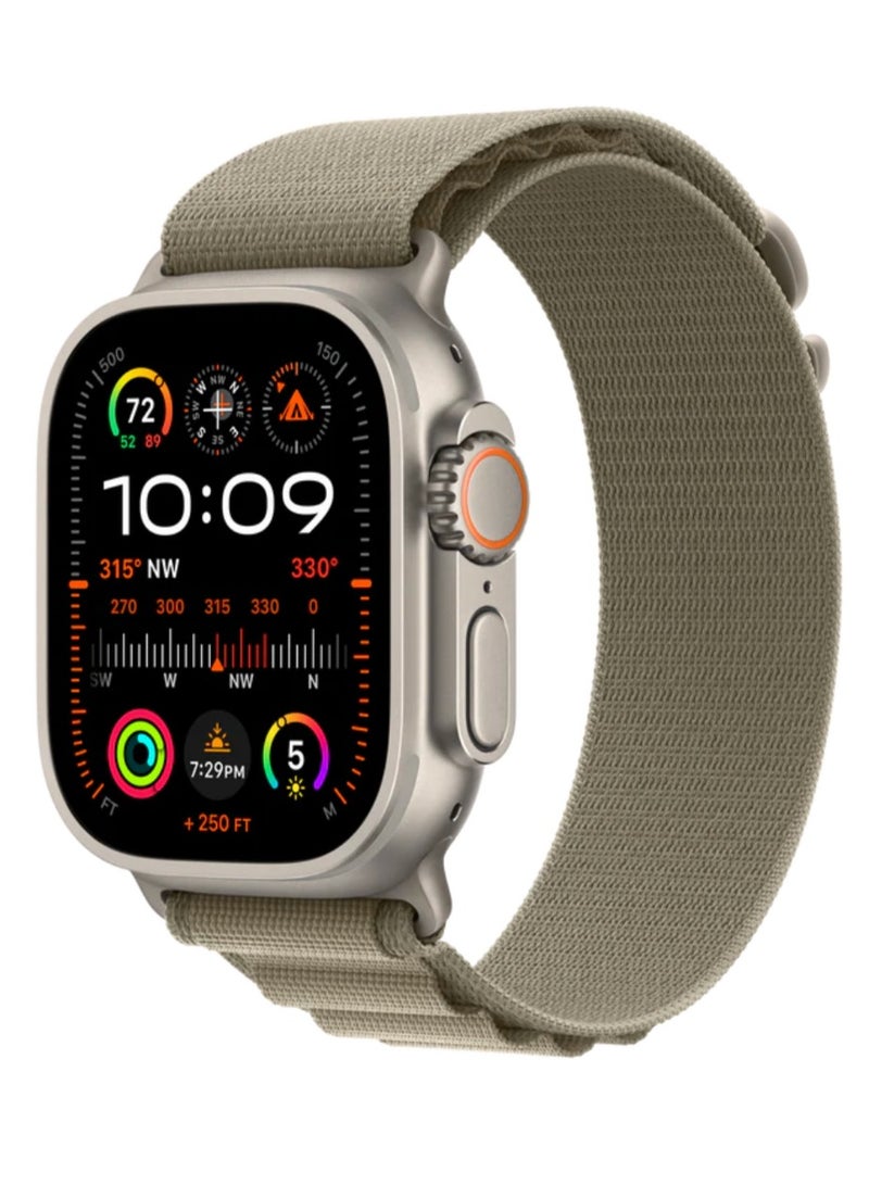 ACLIX Alpine Loop Band Compatible with Apple Watch 42mm 44mm 45mm 46mm 49mm, Soft Woven Sport Strap, Adjustable Replacement Wristband for Apple Watch Series Ultra / SE / Series 1/2/3/4/5/6/7/8/9/10/11- Olive - Image 1