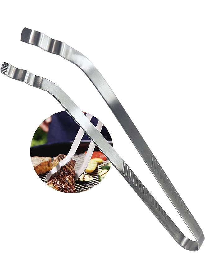 KASTWAVE ملقط شواء مطول من الفولاذ المقاوم للصدأ، ملاقط طويلة لأدوات الشواء، مشبك للمطبخ، شواء، خبز، ملاقط مكرونة - Image 1