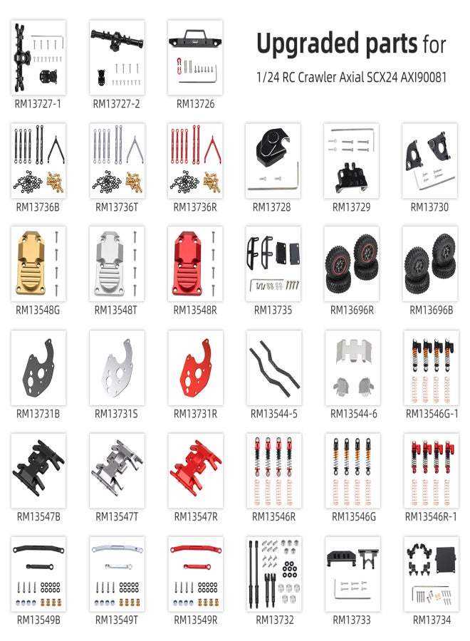 4 قطع من ممتص الصدمات RC القابل للتعديل مع زنبرك مجمع قابل للتعديل لـ Axial SCX24 AXI90081 AXI00001 AXI00002 1/24 RC - Image 5