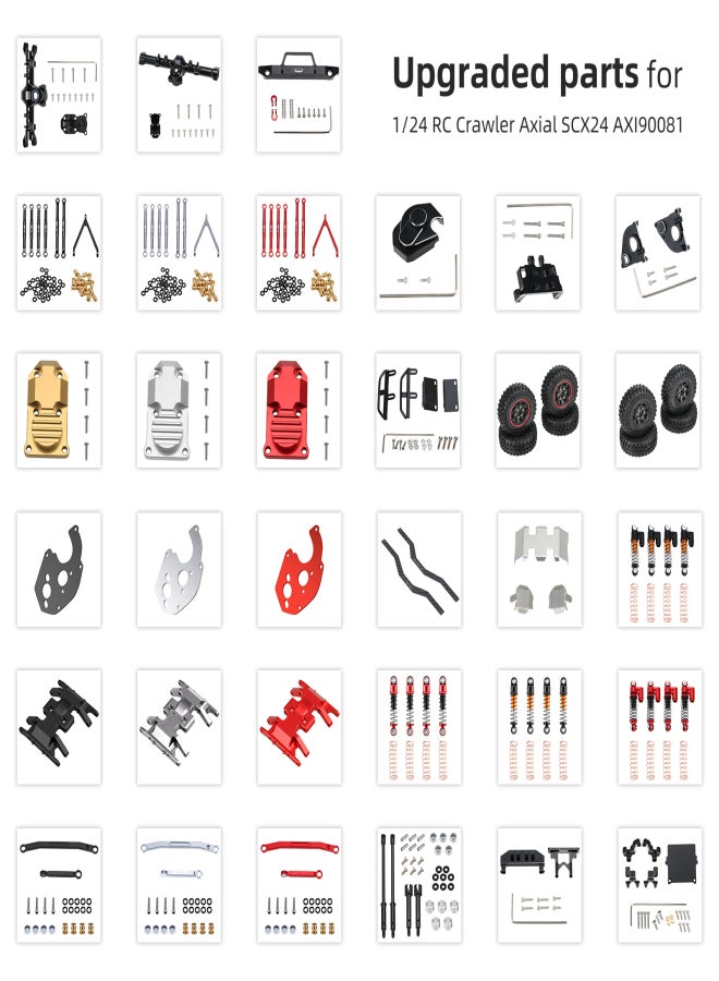 4 قطع من ممتص الصدمات RC القابل للتعديل مع زنبرك مجمع قابل للتعديل لـ Axial SCX24 AXI90081 AXI00001 AXI00002 1/24 RC - Image 4
