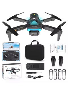 DIGI CORE ZFR F187 Mini Drone With 4-Sides Obstacle Avoidance RC Drone Multifunctional F187 Convenient Folding, App Control, Real Time Map, & Long Endurance With Carrying Case Black  - Image 1