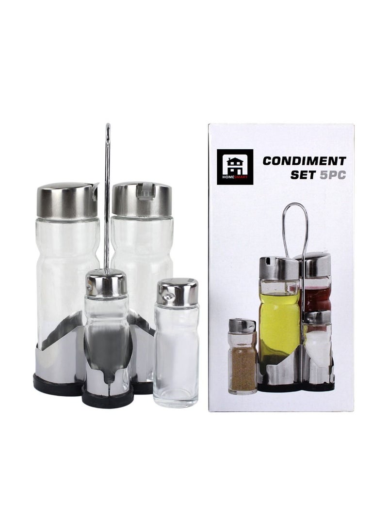 Home Smart Spices Condiment Salt and Pepper shakers Cooking Set Stainless Steel 5 Pcs for Salt Pepper Shakers Scorpion Pepper and More Salt Shaker by Home Smart  - Image 3