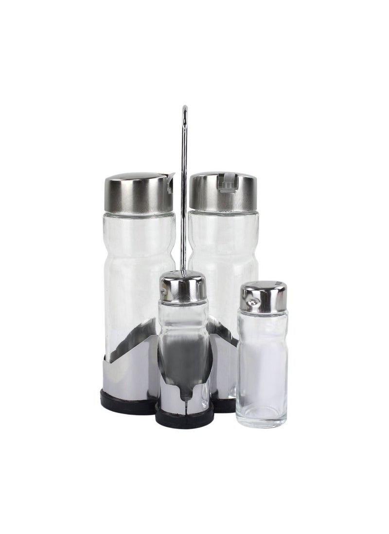 Home Smart Spices Condiment Salt and Pepper shakers Cooking Set Stainless Steel 5 Pcs for Salt Pepper Shakers Scorpion Pepper and More Salt Shaker by Home Smart  - Image 1