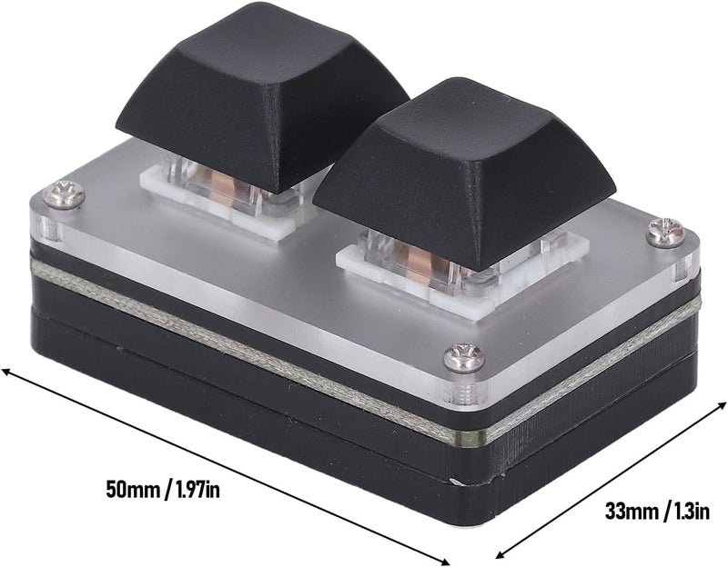 Eujgoov Copy Paste 2 Key Keyboard Wired Mini Smart RGB Backlit USB Keypad Multi Function Shortcut Key - Image 2