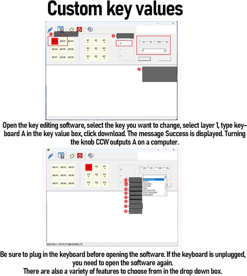 Eujgoov Copy Paste 2 Key Keyboard Wired Mini Smart RGB Backlit USB Keypad Multi Function Shortcut Key - Image 3