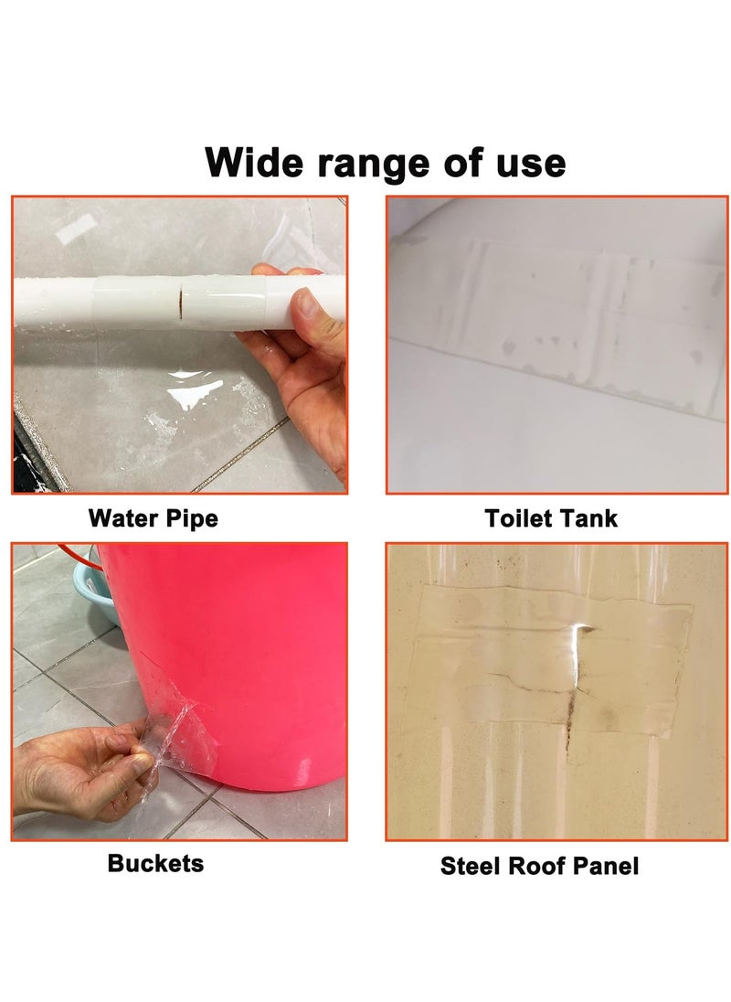 Generic - Strong Waterproof Repair Sealing Tape, Leak Repair Tape, Heavy-Duty Sealing Tape, Suitable For Home Rv Roof Pipes And Boat Pool Repairs, Underwater, Indoor And Outdoor, 10 Cm Wide * 1.5 M Long (White) - Image 1