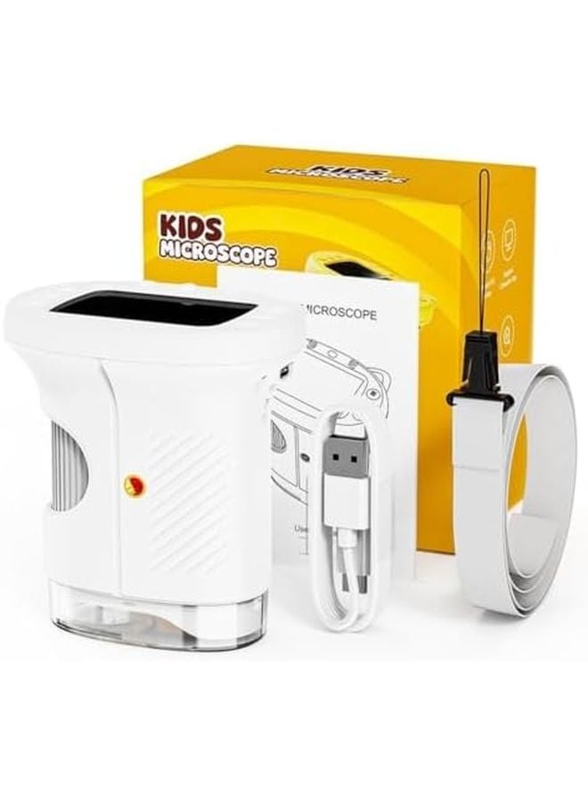 Kids Digital Microscope Yellow 2 4 Inch IPS Display 1000X Magnification 1080P HD Lens - Image 3