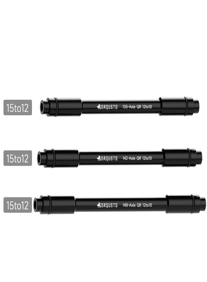 GRQUSTO 12 to 10mm Quick Release Hub Thru Axle Adapter for Road Mountain Bicyle, 6061 Aluminium Alloy Wheel Fork Axle Adapter Conversion 135mm - Image 3