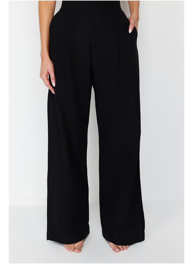 trendyol Black Woven 100% Cotton Trousers TBESS24PL00002  - Image 5