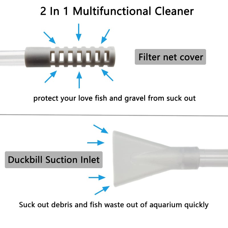 AREPK 10 Gallon Fish Tank cleaner and Aquarium Water Changer Siphon with a Thinner Tubing. Perfect for Cleaning Small Tanks, Gravel Vacuum for Aquarium Kit - Image 5