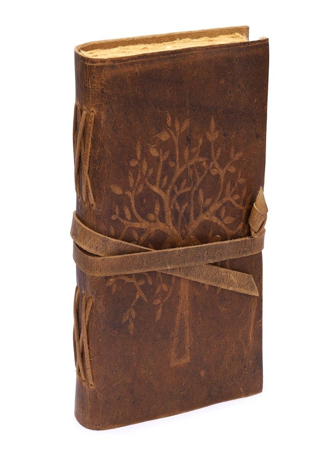 Bless International Bless-International Vintage-Rustic-Leather-Bound-Journal-Spell-Book 8"X6"-200-Pages-Handmade-Paper-Diary Writing-Drawing-Sketchbook-Travel Daily-Notepad-For-Men-And-Women (Tree Of Life In Rough Brown) - Image 2