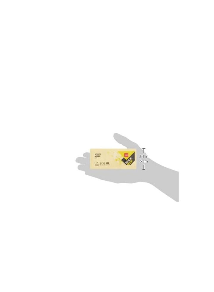 DELI STICKY NOTES 12 PIECE 38MMX51MM A00153 YELLOW 100 SHEETS/PAD - Image 4