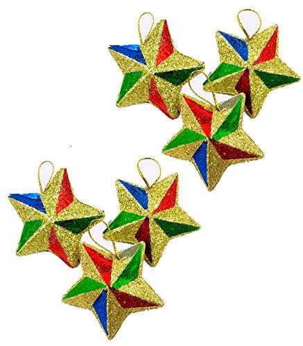 Evisha 4 feet Long Artificial XMass Christmas Tree and 12Gift 12 Drum 6 Candy 6 Santa 6 Stars Total 42 pcs Hangings Ornaments Premium Artificial Christmas Tree - Image 3