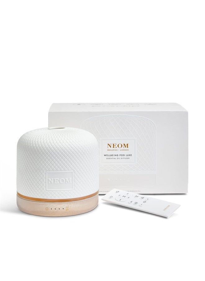 NEOM NEOM – Wellbeing Pod Luxe | Premium Ceramic Ultrasonic Essential Oil Diffuser, 350ml | Ceramic Cover, Remote Control, LED Light & Timer | Aromatherapy Diffuser | Home Fragrance…  - Image 1