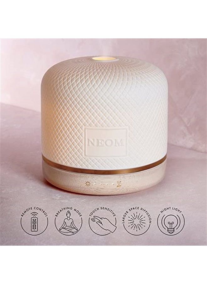 NEOM NEOM – Wellbeing Pod Luxe | Premium Ceramic Ultrasonic Essential Oil Diffuser, 350ml | Ceramic Cover, Remote Control, LED Light & Timer | Aromatherapy Diffuser | Home Fragrance…  - Image 3