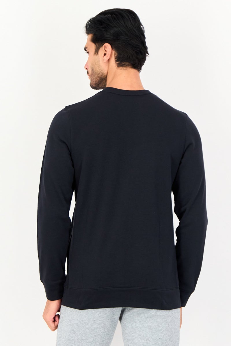 UNDER ARMOUR سويت شيرت خارجي طويل الأكمام فضفاض للرجال، أسود - Image 2