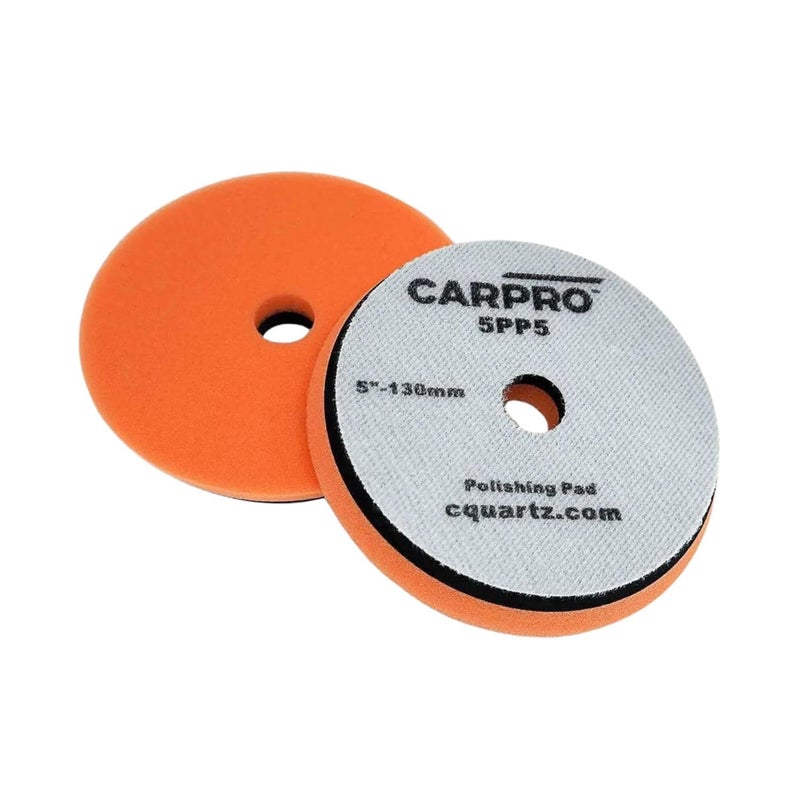 CARPRO Orange Polishing Pad - Car Polishing Pads for Buffing, Cutting, & Polishing, Foam Polishing Pad for Paint Correction - Hook and Loop Car Buffer Pads w/Tapered Edge - 5" (1 Pad) Diverse operation compatible - Image 1