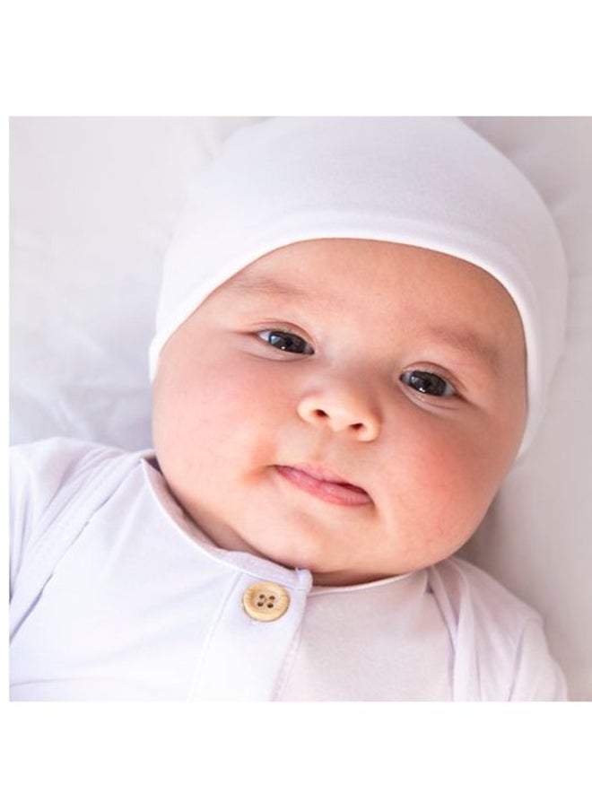 Anvi Baby - Anvi Baby Organic Bamboo Knotted Beanie/Hat - Lotus 0-5 months - Image 1