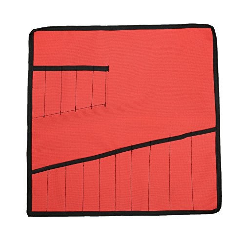 Hersent Heavy Duty Oxford Tool Roll Pouch Wrench Holder Organizer Bag With 12 Pockets Set Of 4(HGJ73) (Red) - Image 4