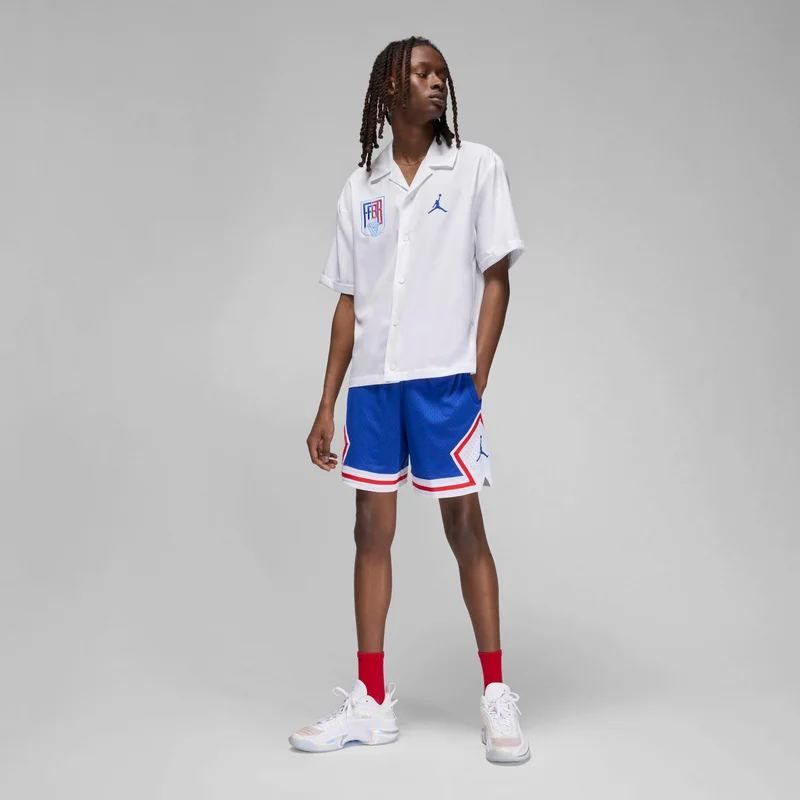 Jordan White Men's Sport x Fédération Française de Basketball Warm-Up Top for Men | Best Price UAE