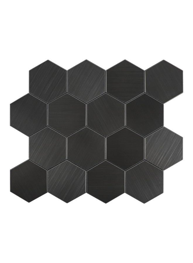 Homeart Peel and Stick Backsplash Hexagon Tile, 12-Sheet Black Hexagon Tiles Mosaic Tile Backsplash for Kitchen Bathroom Fireplace - Image 1