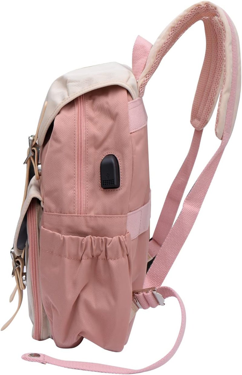 Himawari School Waterproof Backpack 14.9" College Vintage Travel Bag for Women，14 inch Laptop for Student - Image 3