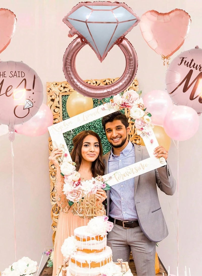 Bachelorette Party Decorations 5-piece pink balloon set with different designs for bachelorette parties, engagement parties, and wedding day - Image 3