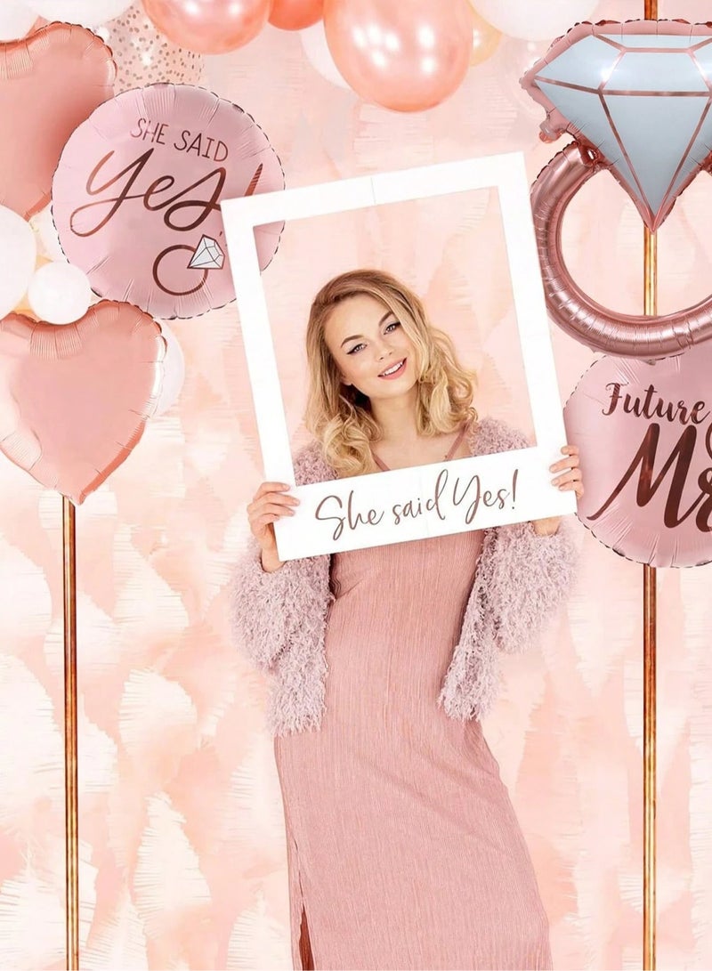 Bachelorette Party Decorations 5-piece pink balloon set with different designs for bachelorette parties, engagement parties, and wedding day - Image 2