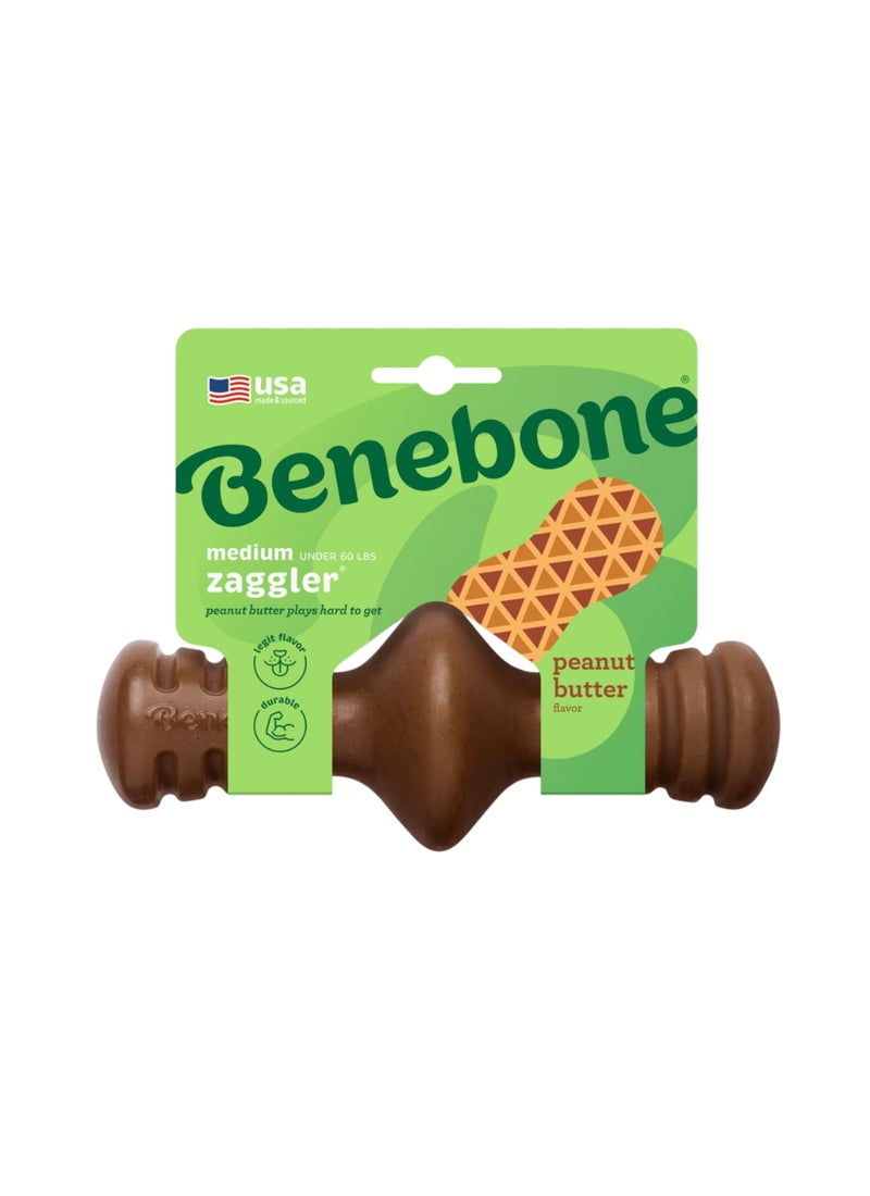 Benebone Zaggler Dog Chew Toy Peanut - Image 1