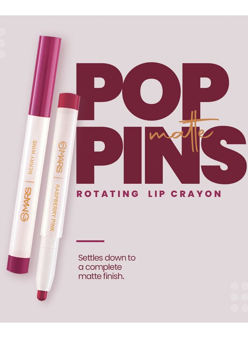 مارس قلم تحديد الشفاه بوبينز طويل الأمد قابل للسحب من مارس، 05 لون التوت الوردي - Image 4