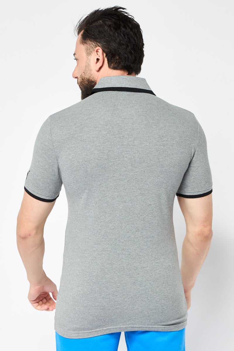 PUMA Men Slim Fit Short Sleeve Outdoor Polo Shirt, Grey - Image 4