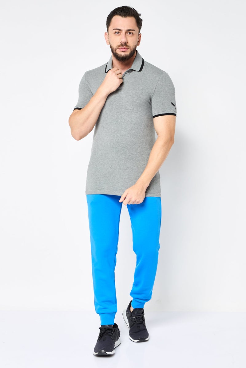 PUMA Men Slim Fit Short Sleeve Outdoor Polo Shirt, Grey - Image 2