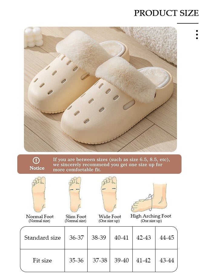 DUNISO House Slippers for Men and Women,Washable Lined Clogs, Fashion Warm Shoes with Thick Sole, Comfortable Home Fuzzy Slippers, Lightweight Non Slip House Shoes For Cozy Indoor Outdoor - Image 2