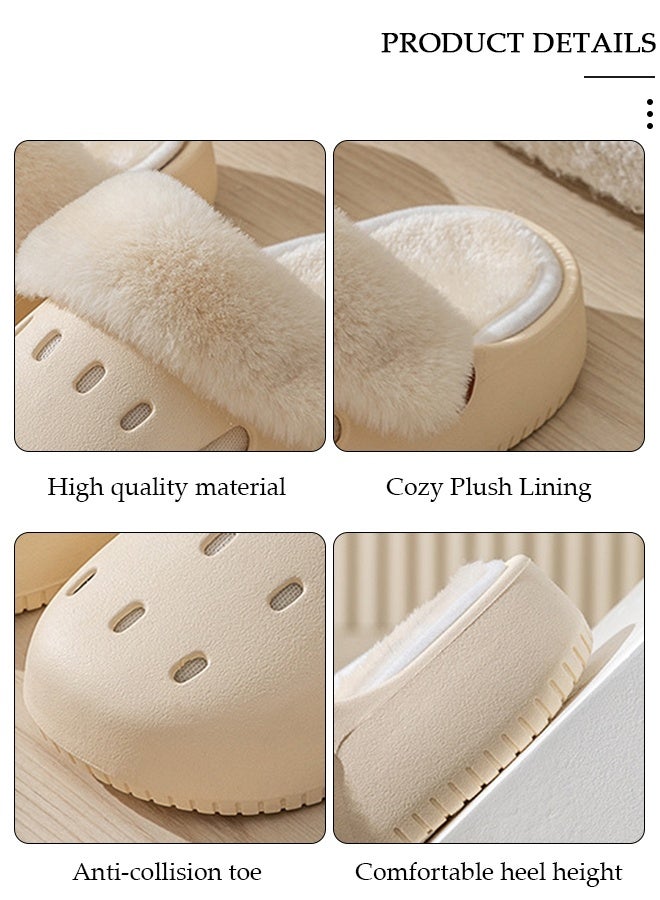 DUNISO House Slippers for Men and Women,Washable Lined Clogs, Fashion Warm Shoes with Thick Sole, Comfortable Home Fuzzy Slippers, Lightweight Non Slip House Shoes For Cozy Indoor Outdoor - Image 4