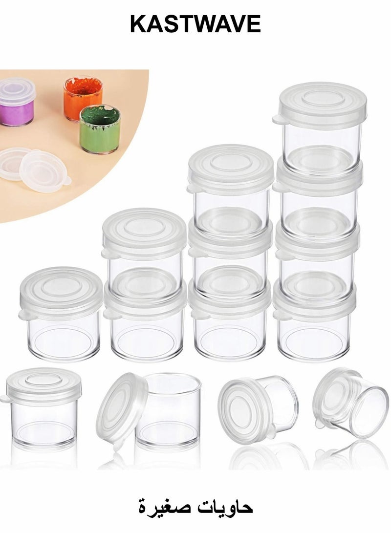 KASTWAVE Plastic Mini Containers with Lids, 50 Pcs Small Paint Cup - Image 1