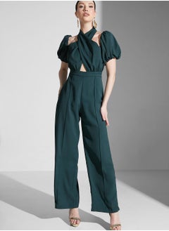 Virgos Lounge Halter Neck Balloon Sleeve Jumpsuit  - Image 4