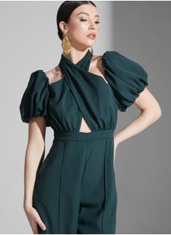 Virgos Lounge Halter Neck Balloon Sleeve Jumpsuit  - Image 3