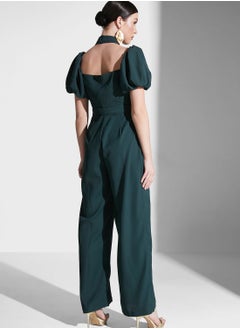 Virgos Lounge Halter Neck Balloon Sleeve Jumpsuit  - Image 2