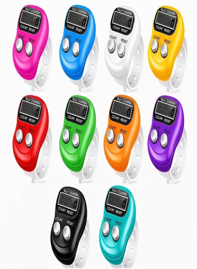 KTRIO 10 PCS Digital Finger Counter with Adjustable Strap & LCD Display | Electronic Hand Tally Counter with Reset Button for Japa, Chanting, Meditation, Prayer, Sports, Golf, Knitting & Score Tracking - Image 1