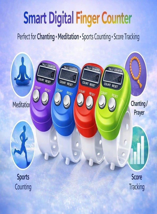 KTRIO 10 PCS Digital Finger Counter with Adjustable Strap & LCD Display | Electronic Hand Tally Counter with Reset Button for Japa, Chanting, Meditation, Prayer, Sports, Golf, Knitting & Score Tracking - Image 5